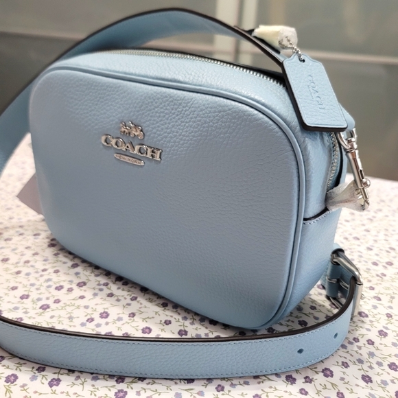 New Coach Jamie Camera crossbody Bag in Powder Blue - Picture 3 of 10